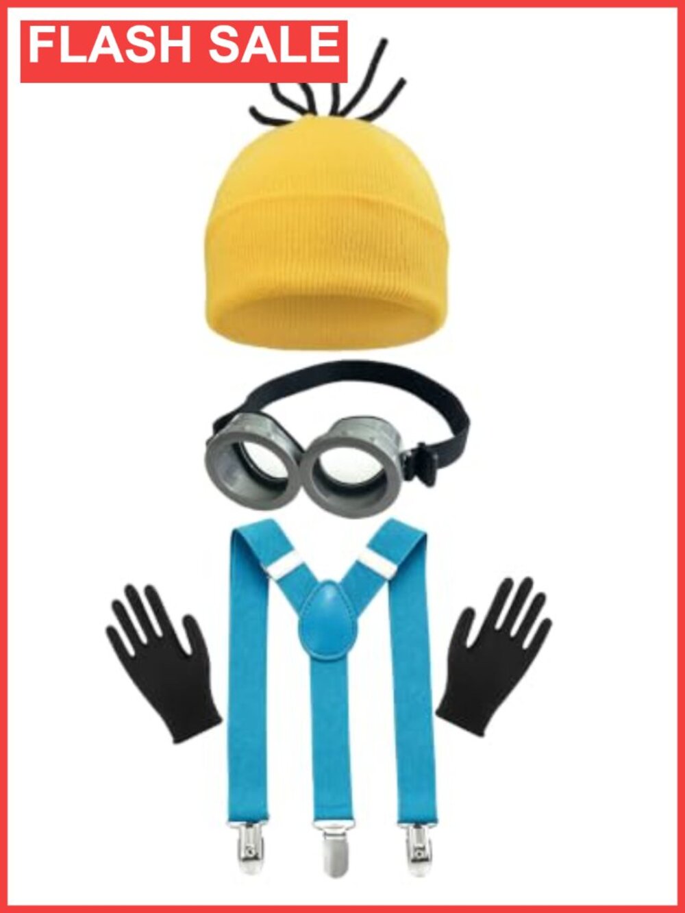 6-Piece Halloween Costume Accessories Set Beanie Tutu Suspenders